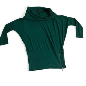 White House Black Market Green Cowl Neck Blouse